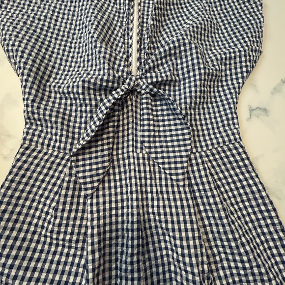 Hutch Navy and White Gingham Romper - Picture 6 of 7